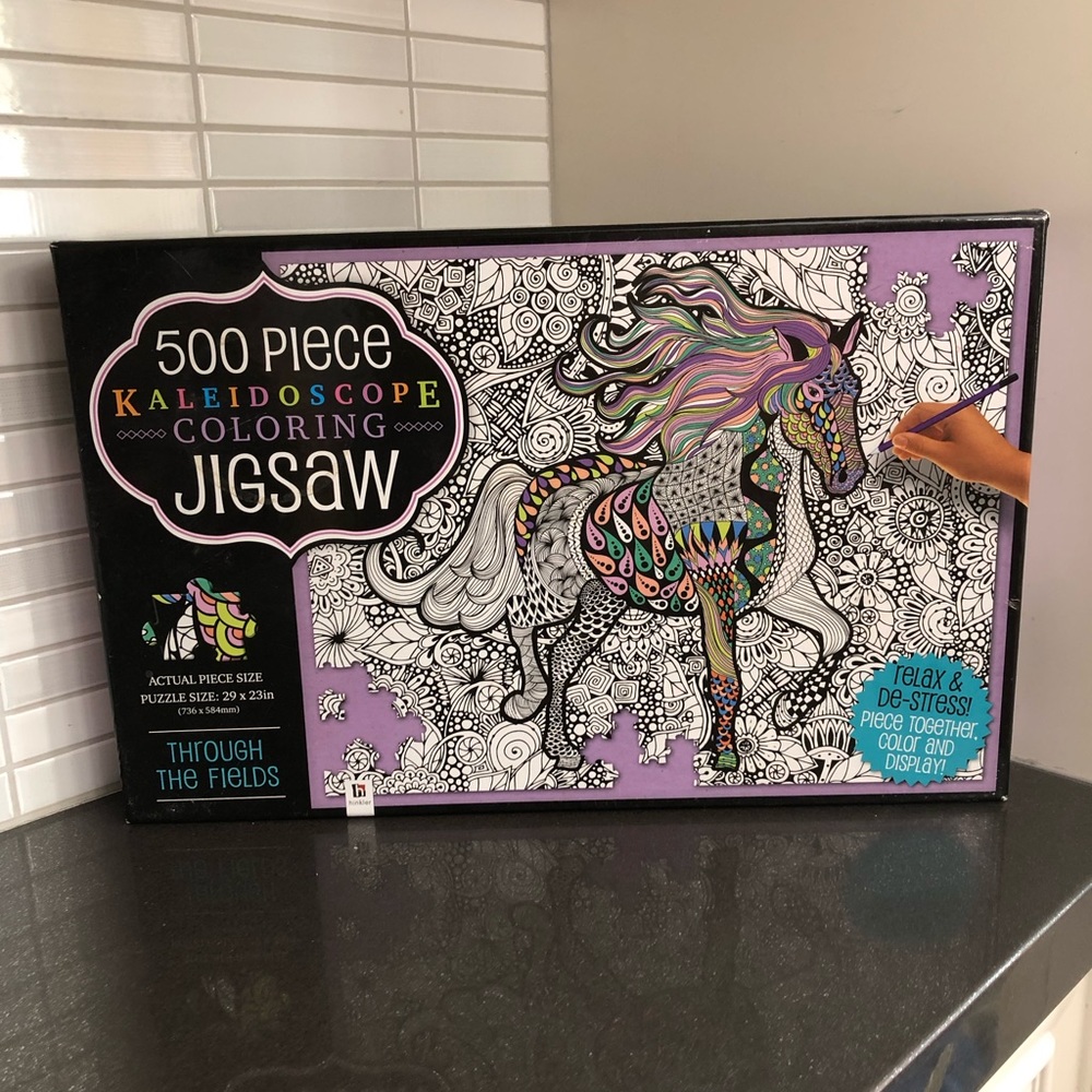 😎500 piece Kaleidoscope Coloring Puzzle